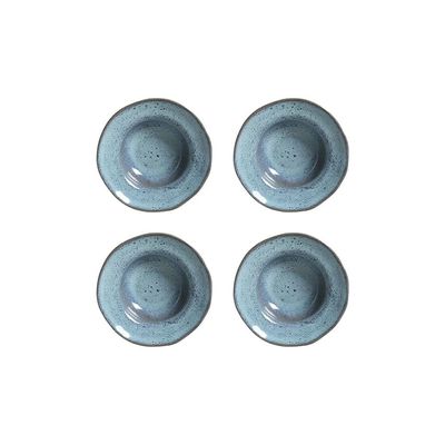 Conjunto de Pratos de Sobremesa Orgânico Breeze 250ml 4 Peças Porto Brasil Azul