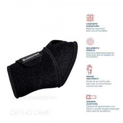 Munhequeira Ajustável Ortho Care Dellamed Preto