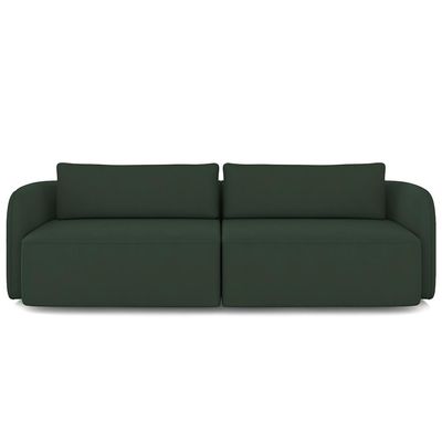 Sofá 3 Lugares Sala Living Orgânico 220cm Oregon K01 Veludo Verde - Lyam Decor