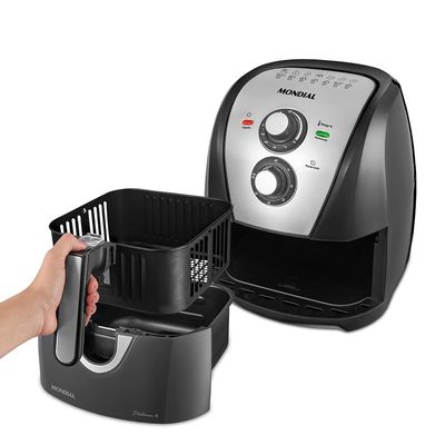 Fritadeira Elétrica Air Fryer Mondial AFN-40-PI 4L Cinza - 220V