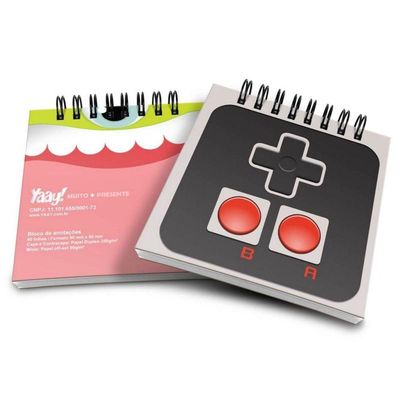 Bloco De Anotações Joystick 8-bits Minimalista