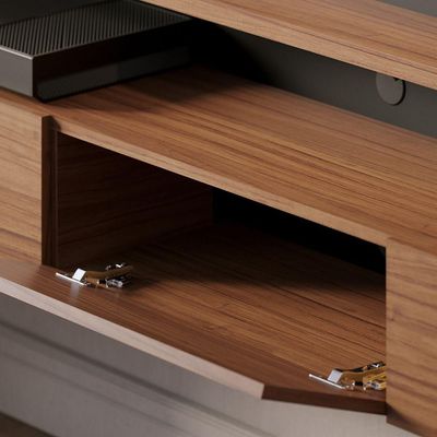 Home Suspenso Juriti 180cm 3 Portas Basculantes - Ssx Multicoisas Cor Noce Milano/preto Fosco