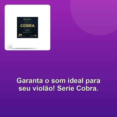 Encordoamento Violão Cobra Aço .009 Bronze Geewak