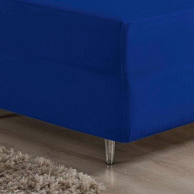Jogo De Cama Casal Nobre 3 Peças Luva De Box 55cm De Altura Malha 100% Algodão - Royal