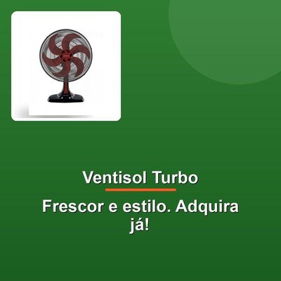 Ventisol Ventilador Turbo 50cm Vermelho 220v