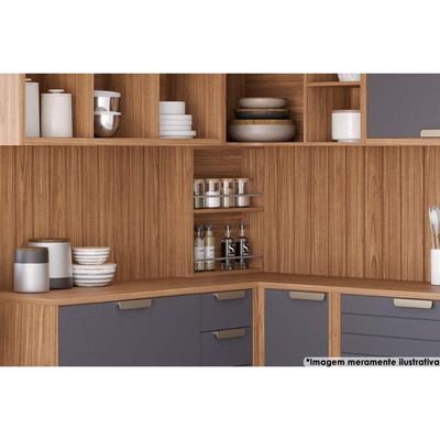Armário Aéreo P/ Cozinha Eloise Porta Tempero 52 Cm Cinamomo - Mgm