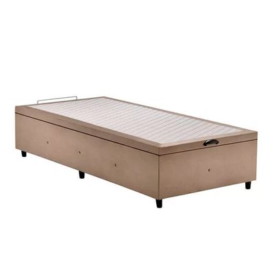 Base para Cama Box Solteiro com Baú p/ Colchão 88cm S. Design Marrom