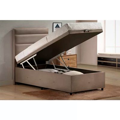 Base para Cama Box Solteiro com Baú p/ Colchão 88cm S. Design Marrom