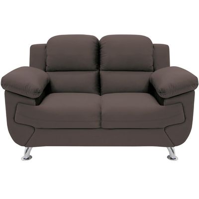 Sofá Avalon 152cm com 2 Lugares em Veludo e Espuma D-33 Linoforte Marrom