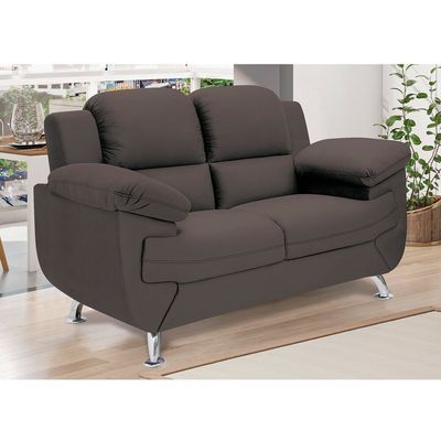Sofá Avalon 152cm com 2 Lugares em Veludo e Espuma D-33 Linoforte Marrom