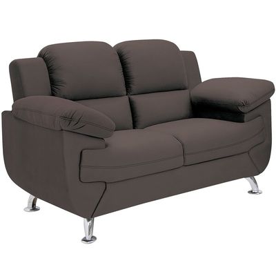 Sofá Avalon 152cm com 2 Lugares em Veludo e Espuma D-33 Linoforte Marrom
