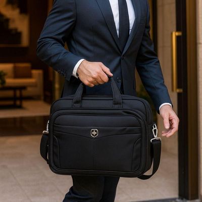Pasta De Trabalho Masculina Executiva Para Notebook Reforçada Impermeável Em Poliéster  Plus  Yin's
