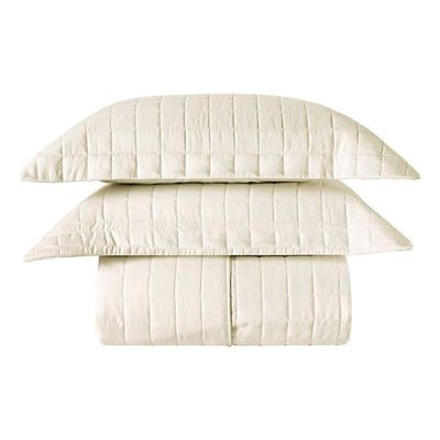 Kit Colcha Matelassê Percal 300 Fios Basic Casal 07 Peças 100% Poliéster - Marfim Jaquar
