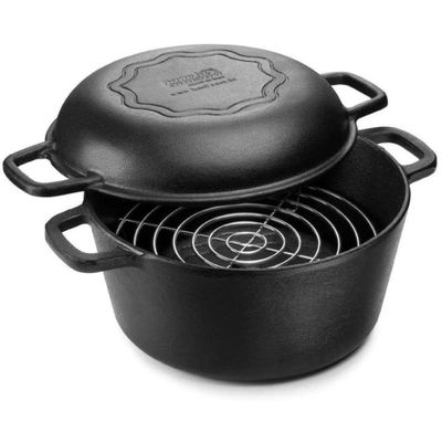 Panela De Defumação 24 Cm 5,7 L Em Ferro Fundido Panela Mineira