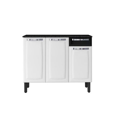 Gabinete Cozinha Itatiaia Rose Ig3g1 105 Branco/preto