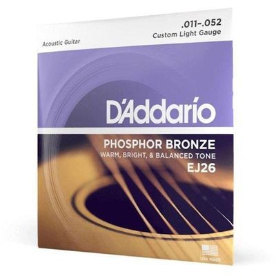 Encordoamento Violão Aço .011-.052 Phosphor Bronze D Addario