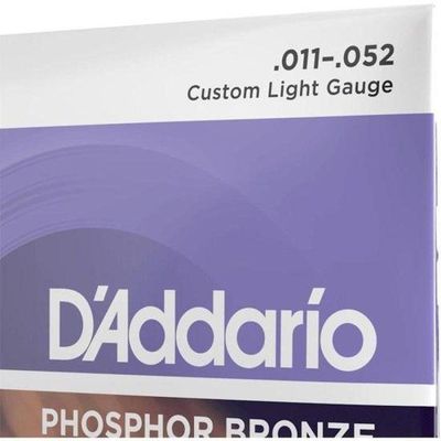 Encordoamento Violão Aço .011-.052 Phosphor Bronze D Addario