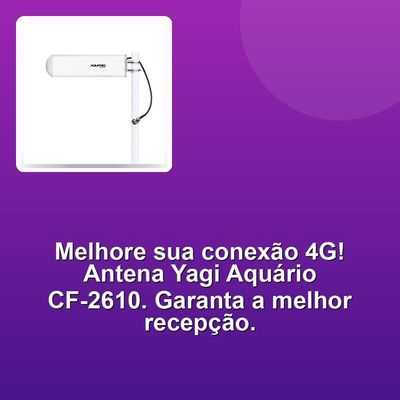 Antena Celular 4g Yagi Aquário Cf-2610 10dbi