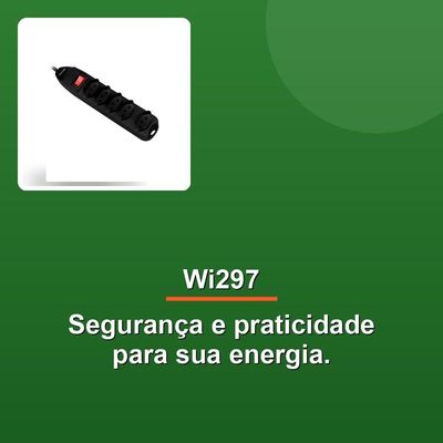 Filtro De Linha 5 Tomadas Preto Wi297