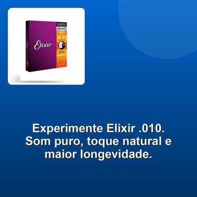 Encordoamento Violão .010 Extra Light Elixir