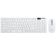 Kit Teclado E Mouse Sem Fio Wifi Usb 1600dpi 2.4ghz Slim Pc Branco