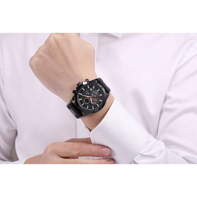 Relógio Phillip London Masculino Ref:Pl80069612m Pr N Cronógrafo Black
