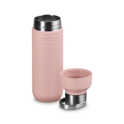 GARRAFA LE CREUSET TÉRMICA ON THE GO EM AÇO INOXIDÁVEL 500ML SHELL PINK 41066287770001