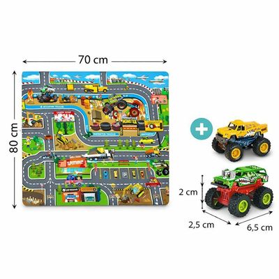 Tapete Infantil Interativo Antiderrapante Pista De Carrinho
