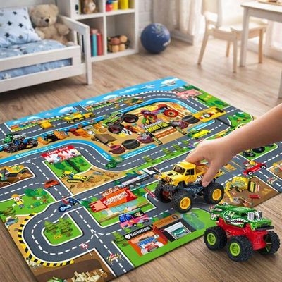 Tapete Infantil Interativo Antiderrapante Pista De Carrinho