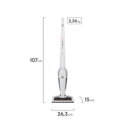 Aspirador de Pó Vertical Sem Fio Electrolux Ergorapido 2 em 1 Cyclone até 21 min Branco (ERG21) Bivolt
