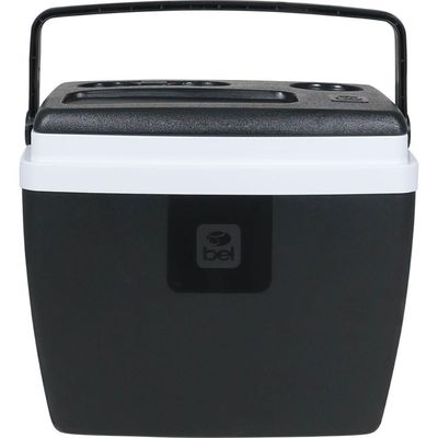 Caixa Térmica 36l Bel Preta E Branca Com Trava E Alça