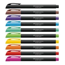 Caneta Hidrográfica Supersoft Brush 150710soft 10 Cores - Faber Castell