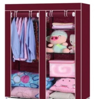 Guarda Roupa Armario Cabideiro Portatil Sapateiro Prateleiras Organizador Multiuso Completo Praia Cor:vermelho