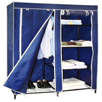 Guarda Roupa Armario Cabideiro Portatil Sapateiro Prateleiras Organizador Multiuso Completo Praia Cor:vermelho