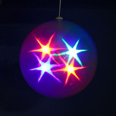 Bola De Natal Com Led Rgb Pisca Pisca Colorido Enfeite Grande De Tomada