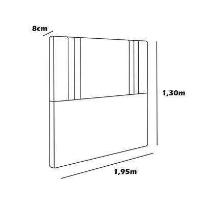 Cabeceira Estofada King 195 Cm Diamante Veludo Cinza