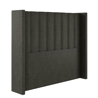 Cabeceira Estofada Casal 140 Cm Turquesa Veludo Marrom