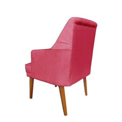 Cadeira Poltrona Decorativa Paris Sala De Jantar Recepção Retro Com Braça Suede Rosa Pink Lar Móveis E Decoração