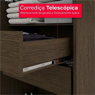 Guarda-roupa De Casal Giga 5 Portas 3 Gavetas