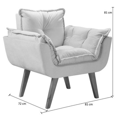 Poltrona Opalla New Base Tecido Amarelo