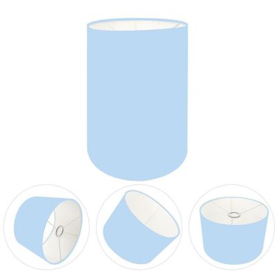 Cúpula Abajur E Luminária Cilíndrica Vivare Cp-7003 ø15x20cm - Bocal Nacional Azul-bebê