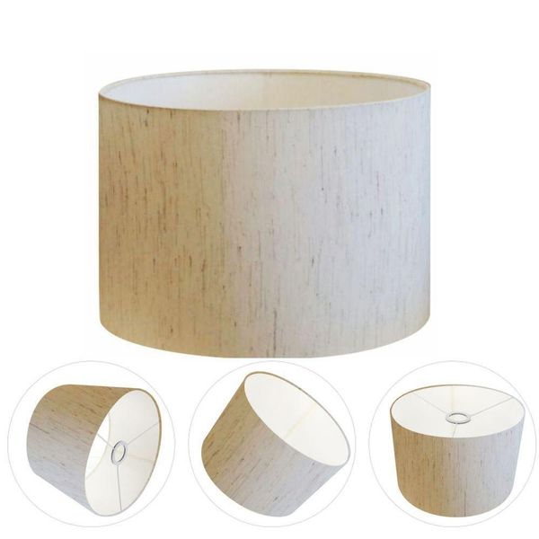 Cúpula Abajur Cilíndrica Cp-7021 ø45x25cm Linho Bege