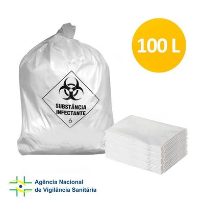 Saco De Lixo Hospitalar 100 Litros - 100 Unidades