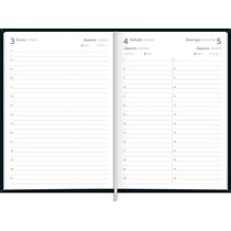 Agenda Executiva Costurada Capa Dura Milano 2025 - Preta - 12,3x16,6cm - Tilibra