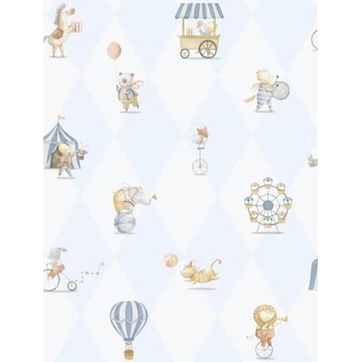 Papel de Parede Enzo Circo Azul 282-2