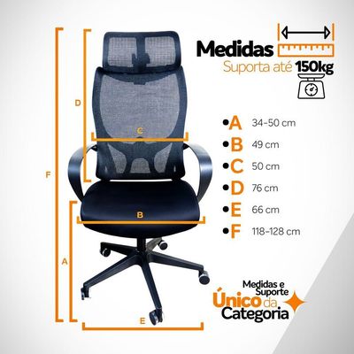 Cadeira Presidente Oficial Comfort Verona Com Apoio