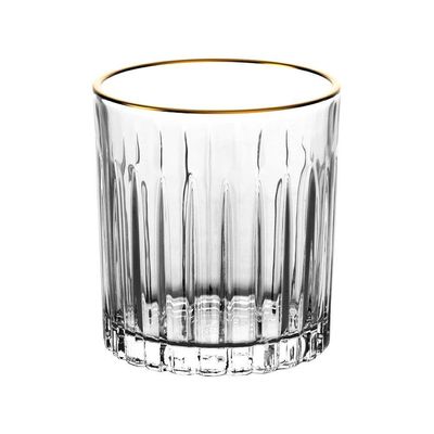 Jogo de Copos Baixos Soho com Borda Dourada L`Hermitage 310ml 6 Peças Transparente