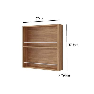 Armário Aéreo P/ Cozinha Estela Porta Tempero 52cm Cinamomo - Mgm
