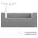 Sofa Cama Modular 2 Lugares 160 Cm Monaco Linho Cinza Vconcept Cinza