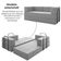 Sofa Cama Modular 2 Lugares 160 Cm Monaco Linho Cinza Vconcept Cinza